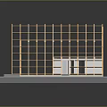 Building Model With Wooden Frame Structure Roof Truss And Platform Base