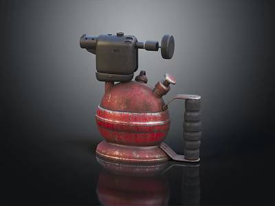 Vintage Rusted Military Grenade With Mechanical Sighting Device And Textured Grip 3d model