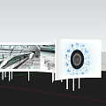 Modern billboard science and technology display frame display board display wall special-shaped display board 3d model