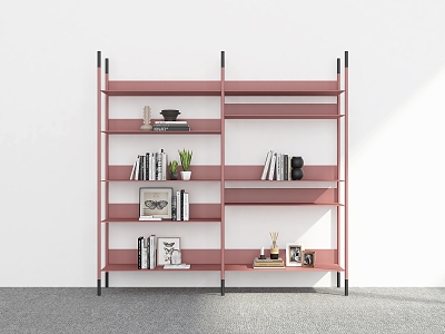 Bookshelf Ornaments Storage Rack Decorative Rack Display Rack Bookshelf Shelf 3d model