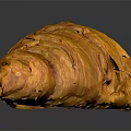 Fresh Golden Croissant With Flaky Layers And Glossy Surface On Gray Background