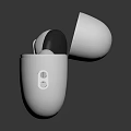 White Wireless Earbuds Charging Case with Open Lid and Earphones Inside Featuring Brand Logo