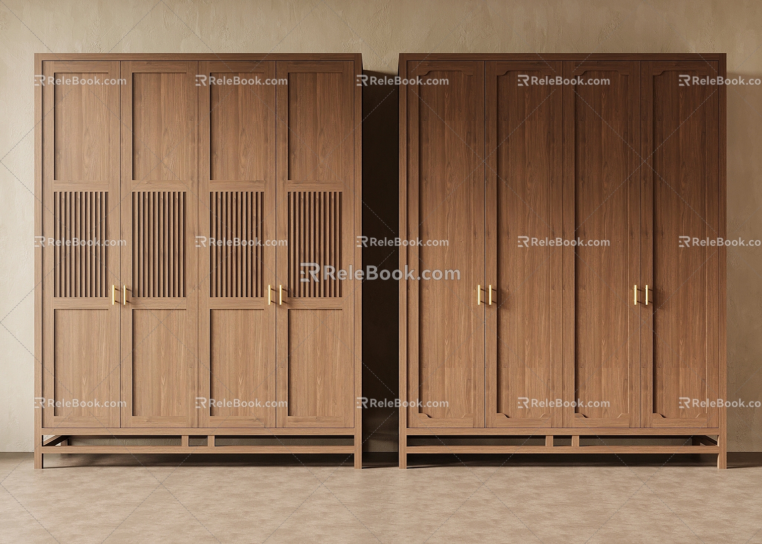 03 new Chinese wardrobe wardrobe 3d model