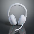 Modern White Over Ear Headphones With Built in Microphone And Plush Ear Cushions