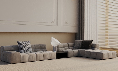 Modern three-seat sofa 3d model