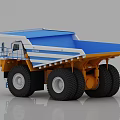 Heavy Duty Mining Dump Truck 789D With Large Tires Blue Roof And Yellow Body