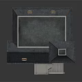 Traditional Red Brick Building With Gray Roof White Trim Windows Porch Staircase And Chimney