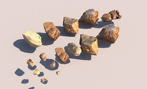 Rock Stone Scanning Asset Game Props Ornaments Flower Border Group Setches 3d model