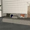 Modern Multiplayer Sofa 3d model