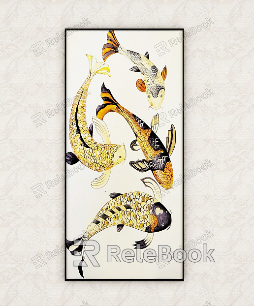 Modern Animal Painting Carp Hallway Hanging Painting model