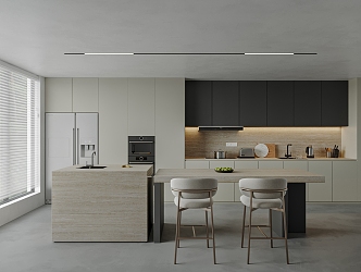 Open kitchen Modern kitchen 3d model