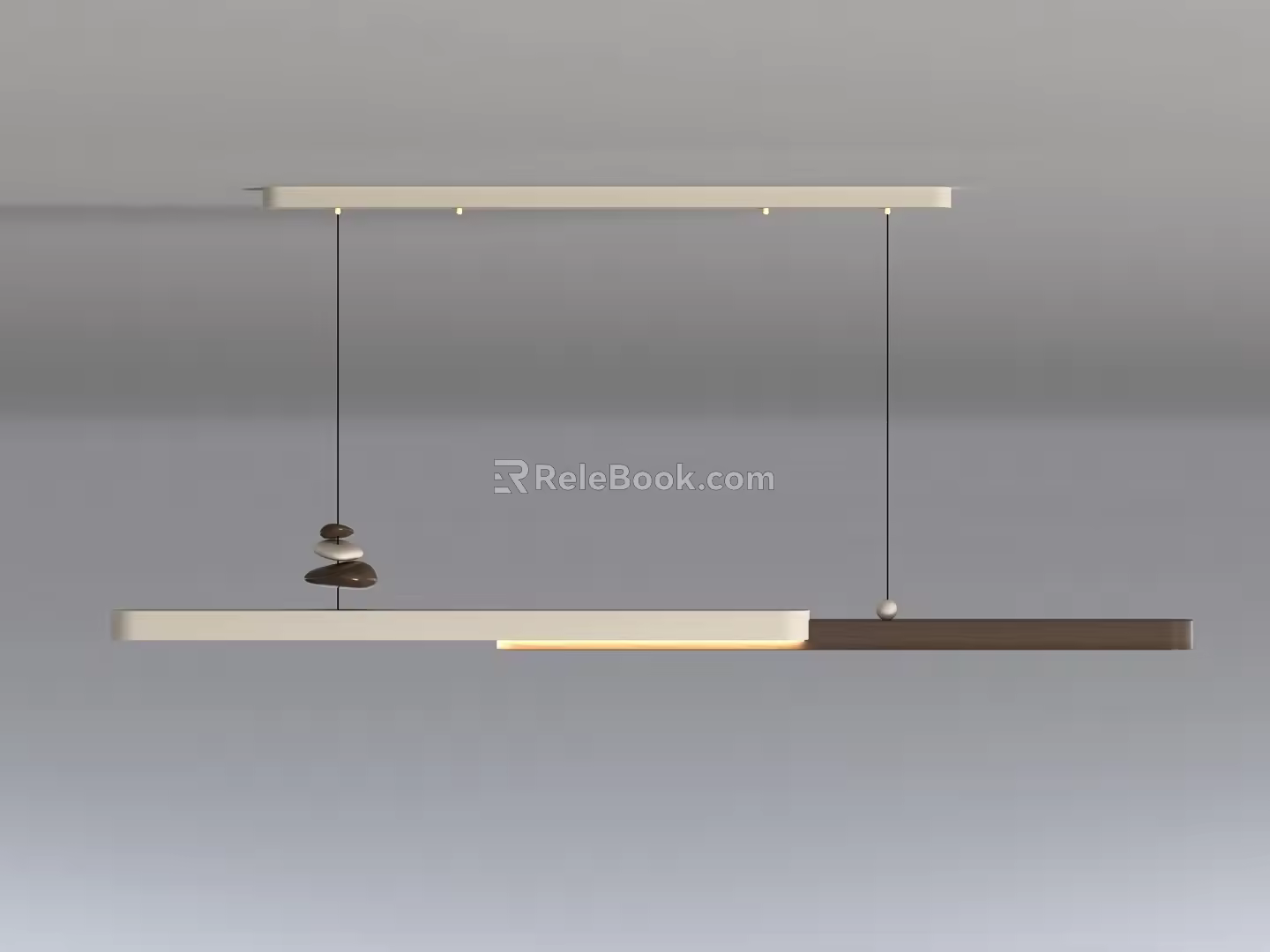 Modern chandelier long chandelier lamp decorative lamp atmosphere lamp 3d model