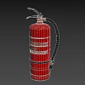 Red Portable Fire Extinguisher For Home Safety With Handle And Nozzle