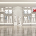 clothing store shelves 3d model