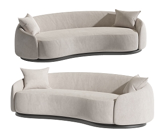 modern curved sofa 3d model