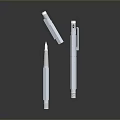 White Plastic Household Writing Tools with Pen Body Cap and Tip Design