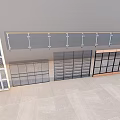 Modern Building Exterior Wall With Glass Curtain And Grid Design Features