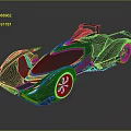 Futuristic Black Race Car With Sleek Aerodynamic Design Shiny Surface And Rear Spoiler