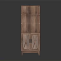 Modern Wooden Bookcase With Glass Doors X Shaped Panels And Open Shelves