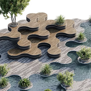 Square Landscape 3d model