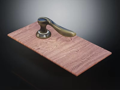 Plastering Trowel Hardware Tool with Wooden Base and Metal Handle for Durable Construction Work 3d model