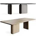 ANAROQUE Modern Rectangular Dining Table Tea Table Tea Table Desk Wood Grain Table 3d model
