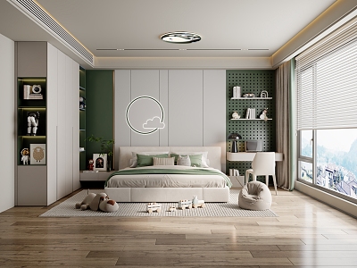 Children's Room Boy's Room Bedroom Children's Room Wardrobe 3d model