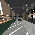 Modern Dessert Shop Interior With Glass Display Cases Green Cabinets Menu Boards And Counter