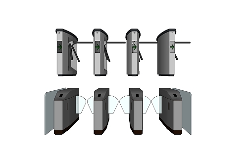 Modern gate 3d model