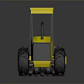 Yellow Road Roller Functional Vehicle With Yellow Canopy Large Roller Drum And Black Wheels