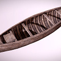 Modern boat Wooden boat Old boat 3d model