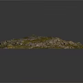Rustic Natural Stone Slab With Moss Covered Surface And Textured Detail For Garden Decor