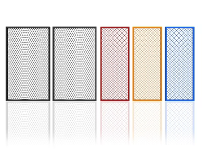 Colored Mesh Architectural Components With Multiple Colors Grid Design For Building Decoration 3d model