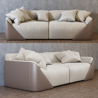 Double sofa 3d model