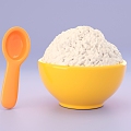 Cartoon food rice spoon 3d model