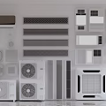 Modern air conditioner air conditioner sealing external machine wall-mounted vertical air conditioner ventilation fan cool bully 3d model