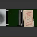 Vintage Green Ticket Machine With Paper Ticket And Metallic Cover Top