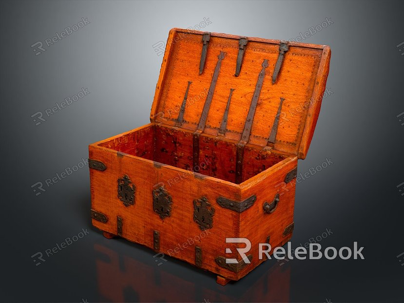 Boxes, Bags, Leather Boxes, Leather Boxes and Containers Realistic model