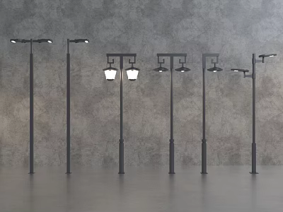 Outdoor Lights Various Styles Modern Design With Multiple Lamp Heads For Garden And Street Use 3d model