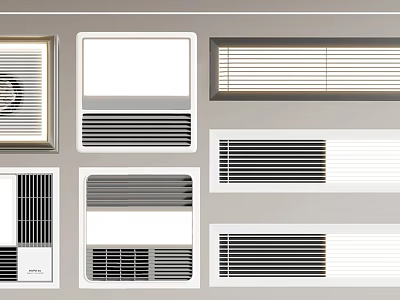Modern Grille Lights For Ceiling With Various Design Styles And Structures 3d model