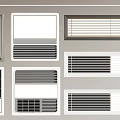 Modern Grille Lights For Ceiling With Various Design Styles And Structures 3d model