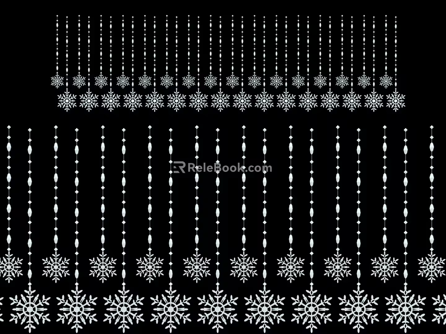 Modern decorative light snowflake 3d model
