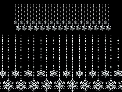 Snowflake Pattern Decorative Lights With Hanging Beaded Chains For Indoor Decoration 3d model