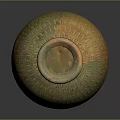 Handcrafted Pottery Sculpture With Intricate Carved Texture And Surface Patterns
