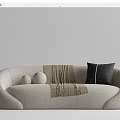 Odyssey modern two-person sofa sofa cream style sofa 3d model