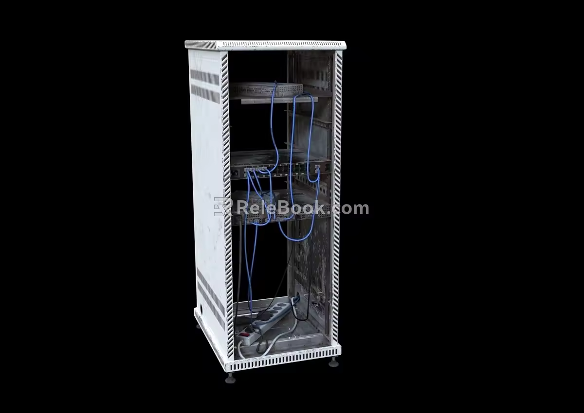 Old Server Data Storage Cloud Server 3d model