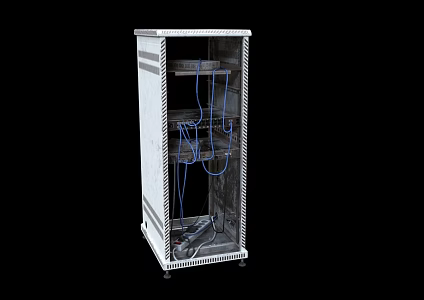Old Server Data Storage Cloud Server 3d model