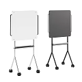 Mobile Folders With Rolling Stand White And Black For Office Use 3d model