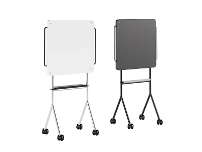 Mobile Folders With Rolling Stand White And Black For Office Use 3d model