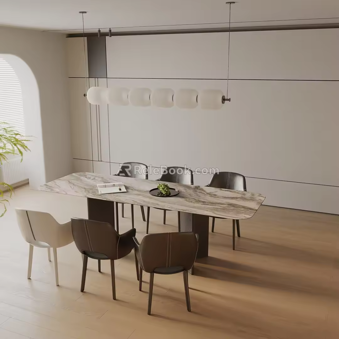 Modern dining table 3d model